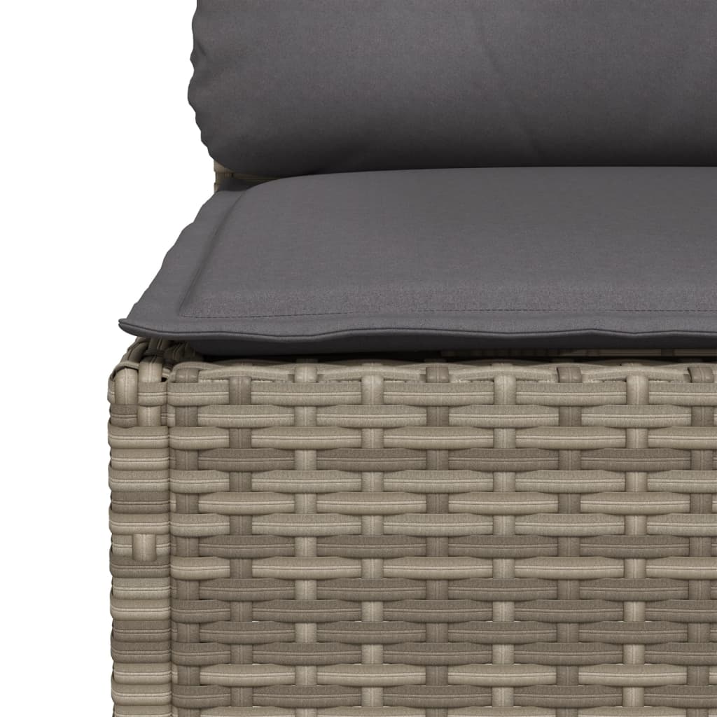 Divano da giardino con cuscini 3 posti in polyrattan