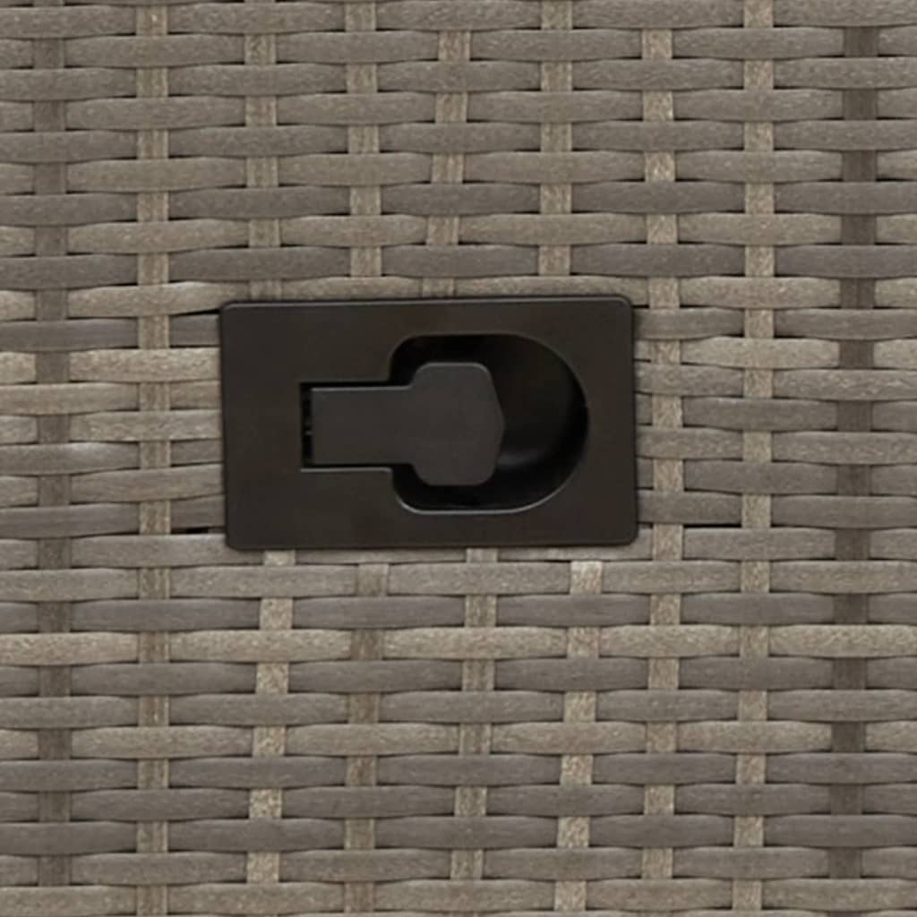 Sedie da giardino reclinabili 2 pz con cuscini grigie in polyrattan