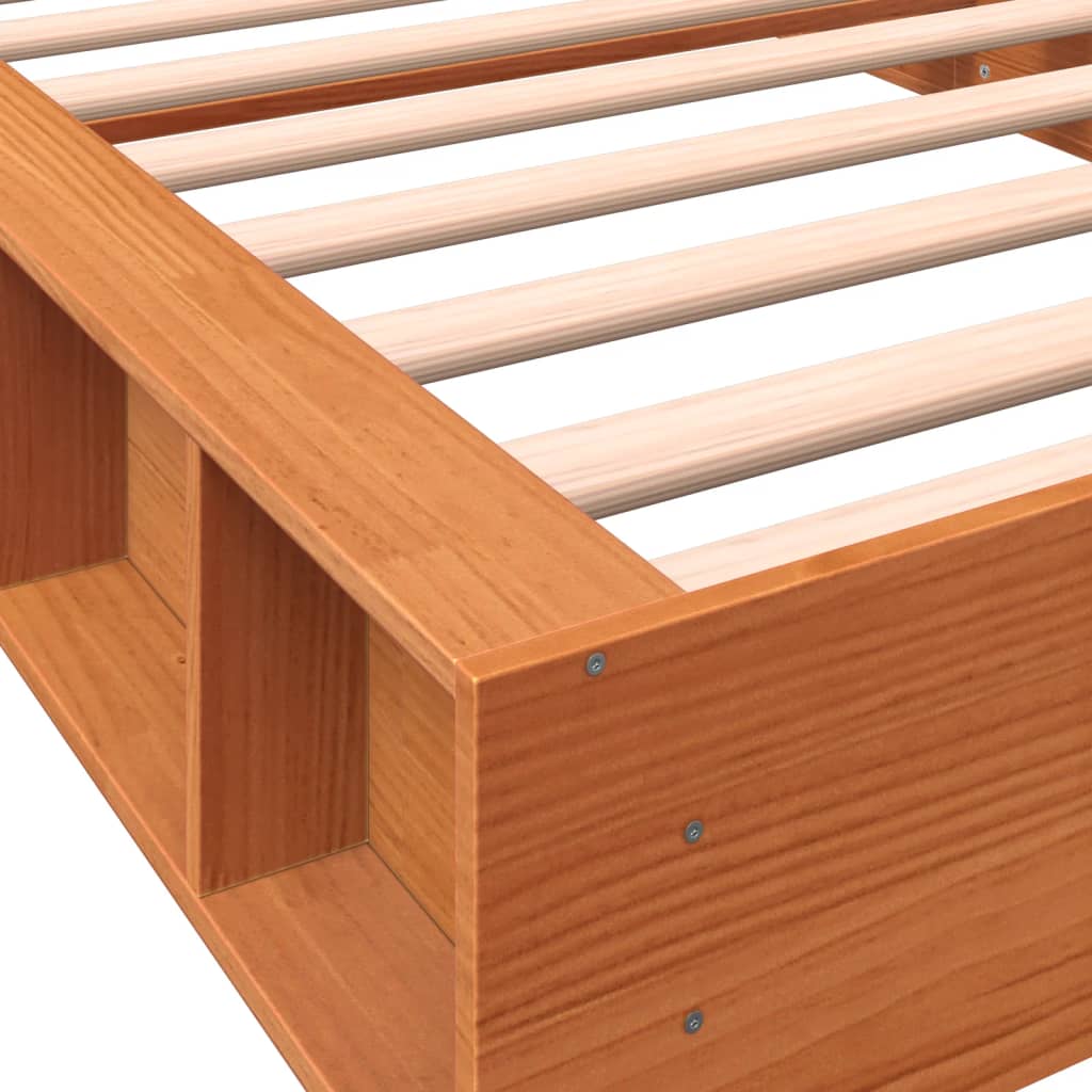 Letto senza Materasso Marrone Cera 90x190 cm in Legno di Pino - homemem39