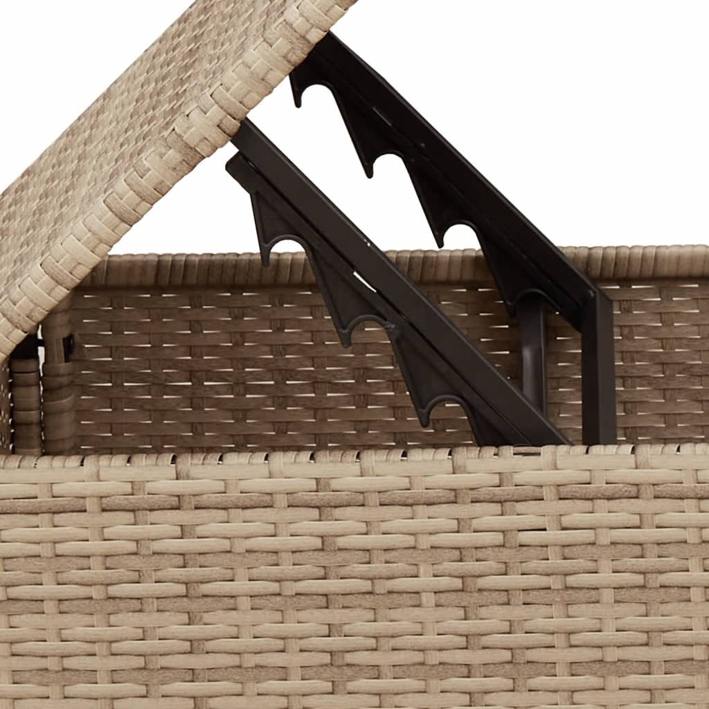 Sgabello Giardino con Cuscino Beige 55x55x37 cm in Polyrattan - homemem39