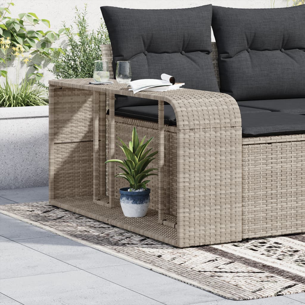 Scaffali Portaoggetti 2 pz Grigio Chiaro in Polyrattan - homemem39