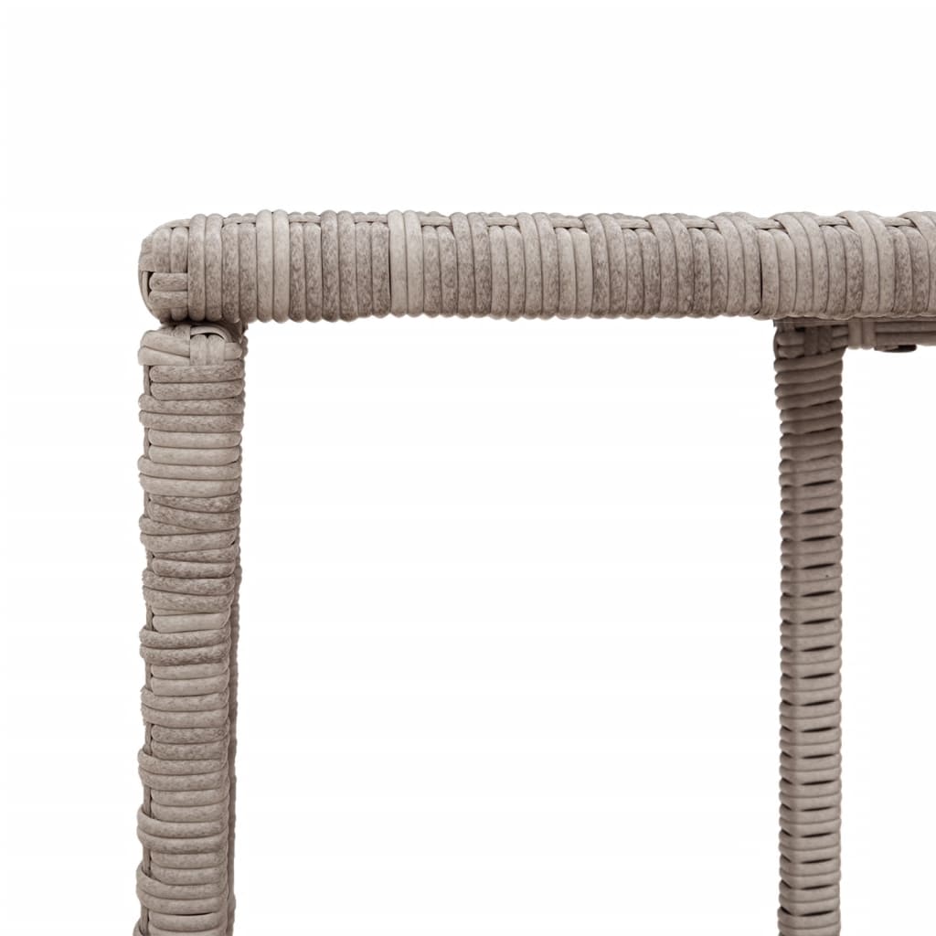 Scaffali Portaoggetti 2 pz Grigio Chiaro in Polyrattan - homemem39