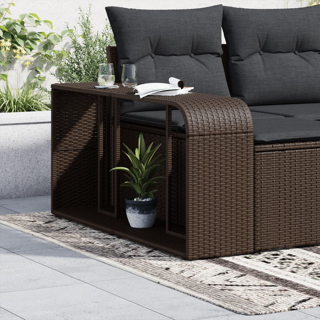 Scaffali Portaoggetti 2 pz Marrone in Polyrattan - homemem39