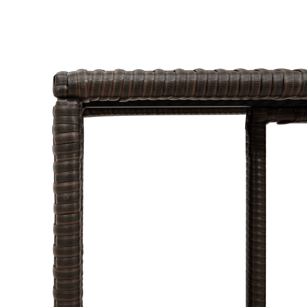 Scaffali Portaoggetti 2 pz Marrone in Polyrattan - homemem39