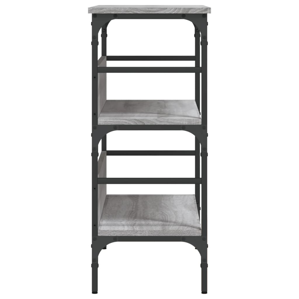 Tavolino Consolle Grigio Sonoma 75x32x75cm in Legno Multistrato - homemem39
