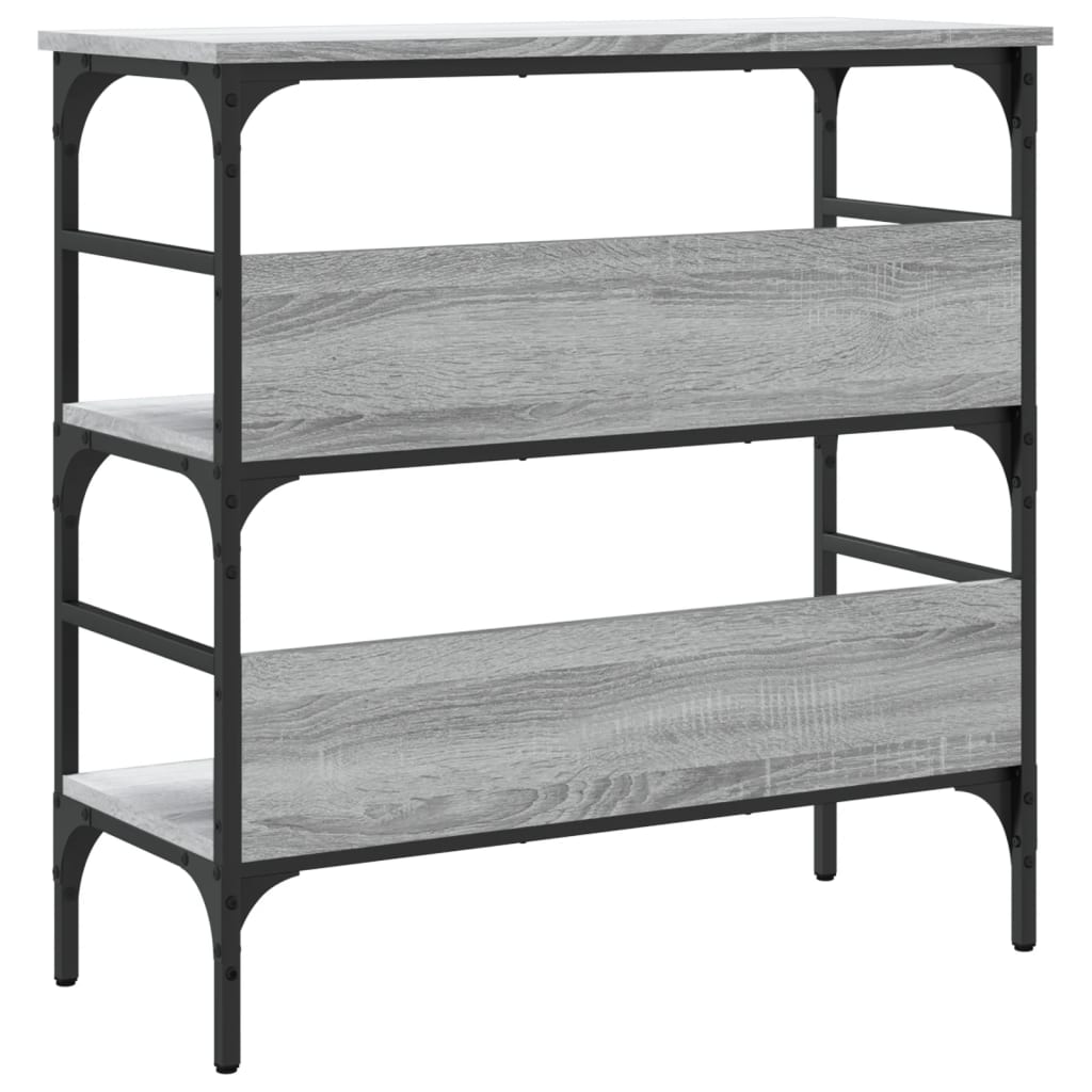 Tavolino Consolle Grigio Sonoma 75x32x75cm in Legno Multistrato - homemem39
