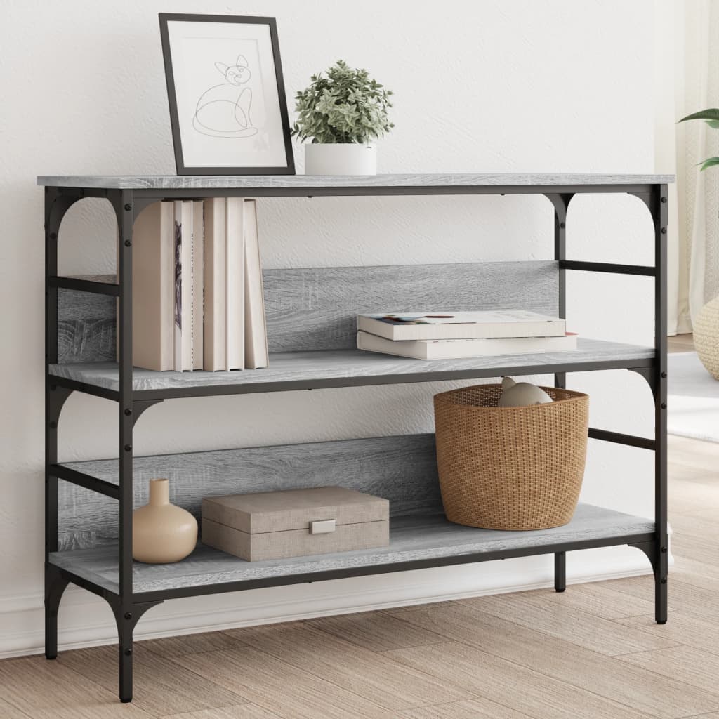 Tavolo Consolle Grigio Sonoma 100x32x75 cm in Legno Multistrato - homemem39