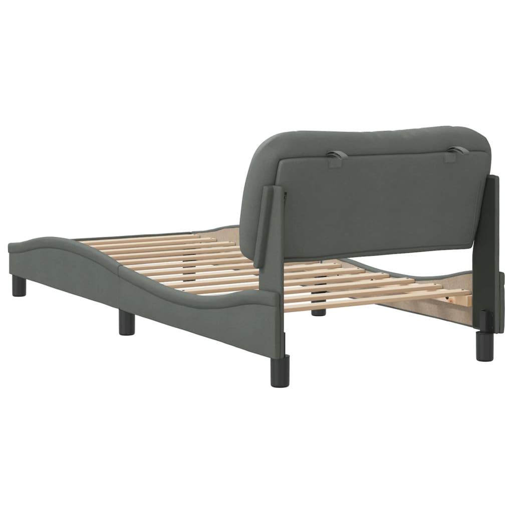 Giroletto senza Materasso Grigio Scuro 90x200 cm Tessuto