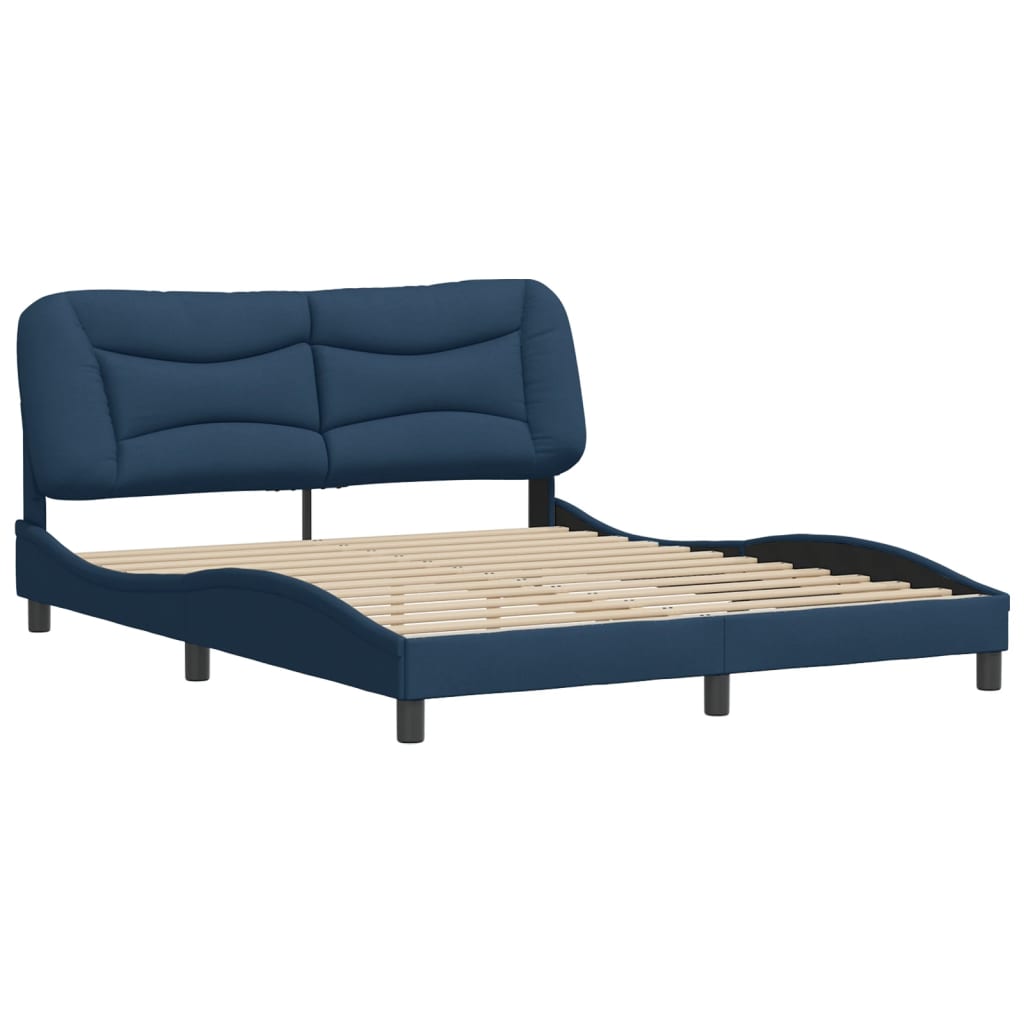 Giroletto senza Materasso Blu 160x200 cm in Tessuto
