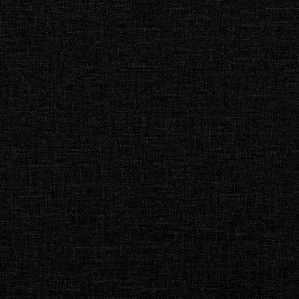 Giroletto senza Materasso Nero 200x200 cm in Tessuto