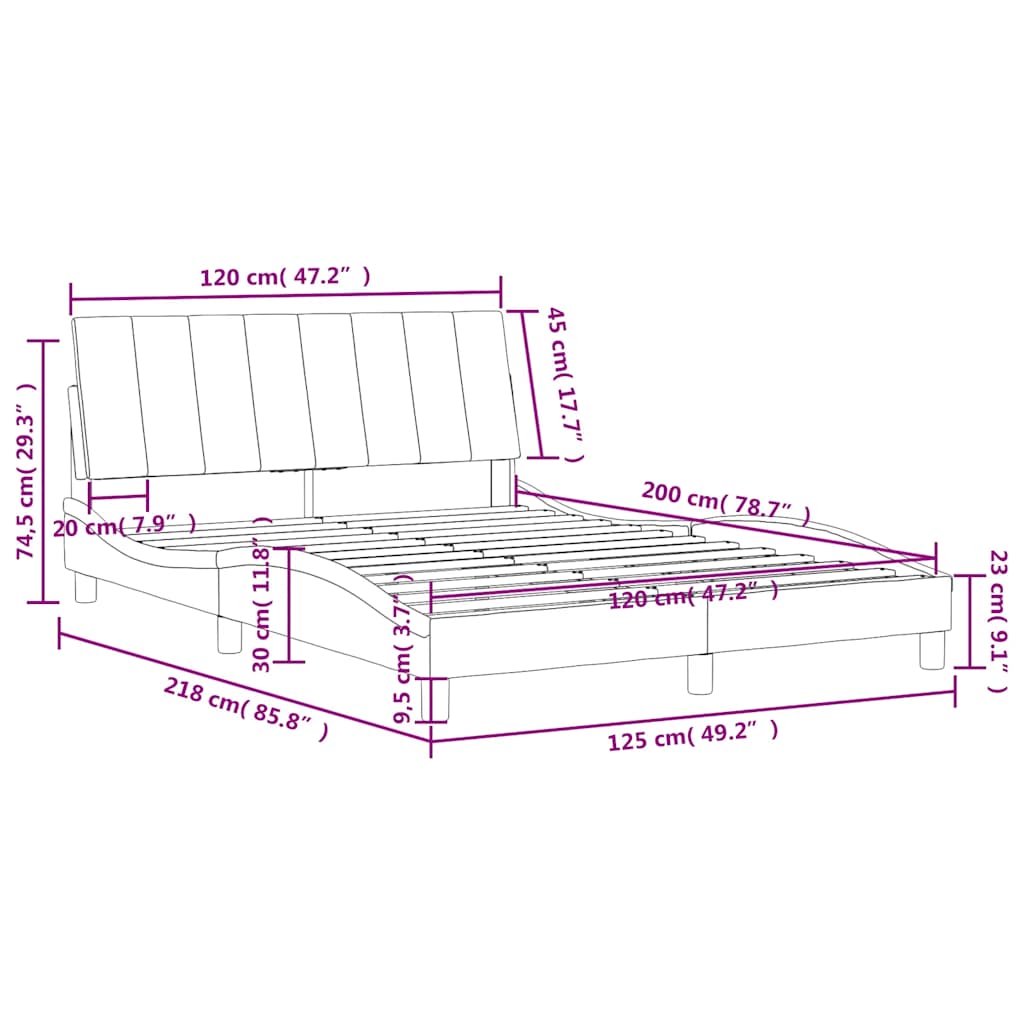 Letto con Materasso Hanko Verde Scuro 120x200 cm in Velluto | homemem39