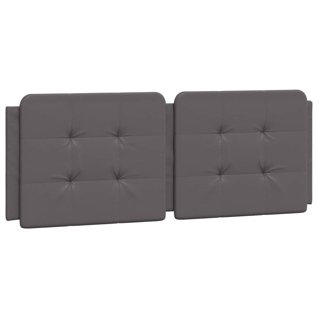 Letto con Materasso Grigio 140x200 cm in Similpelle