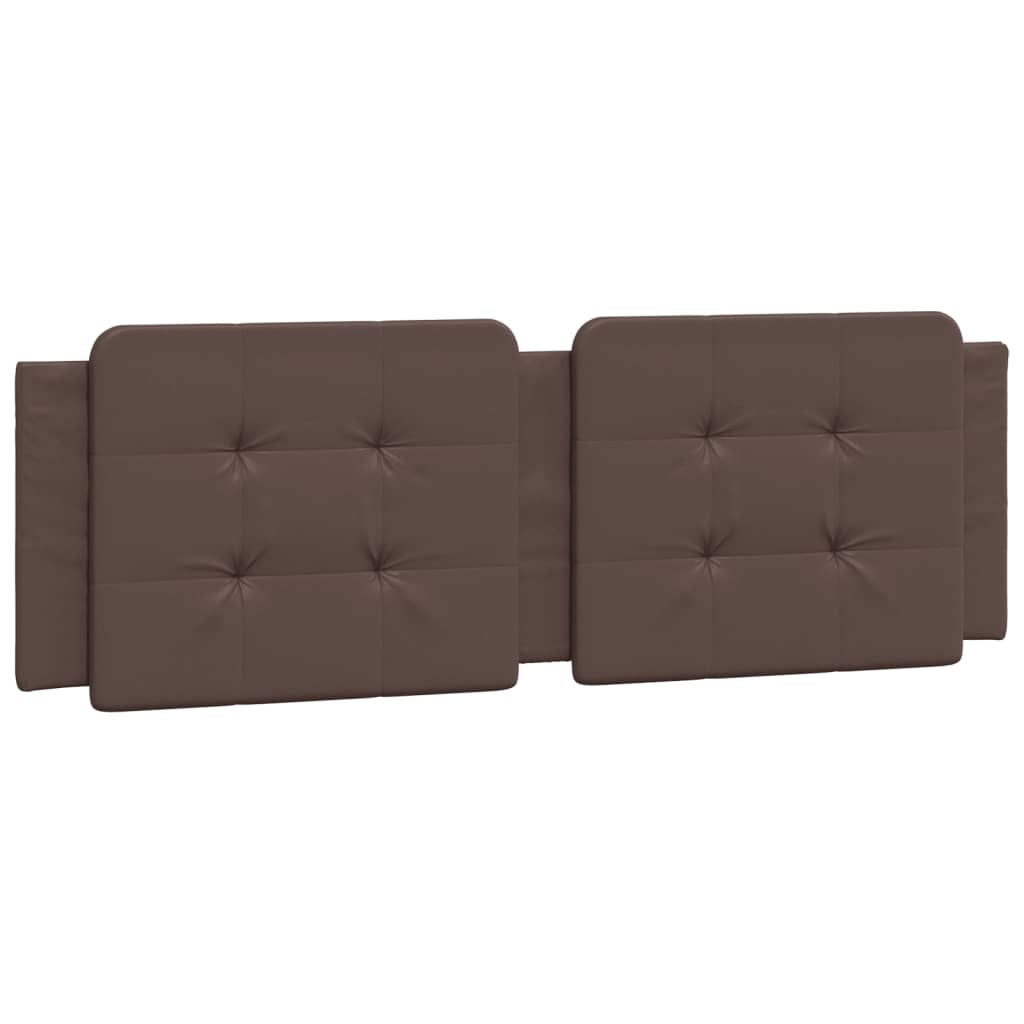 Letto con Materasso Marrone 160x200cm in Similpelle