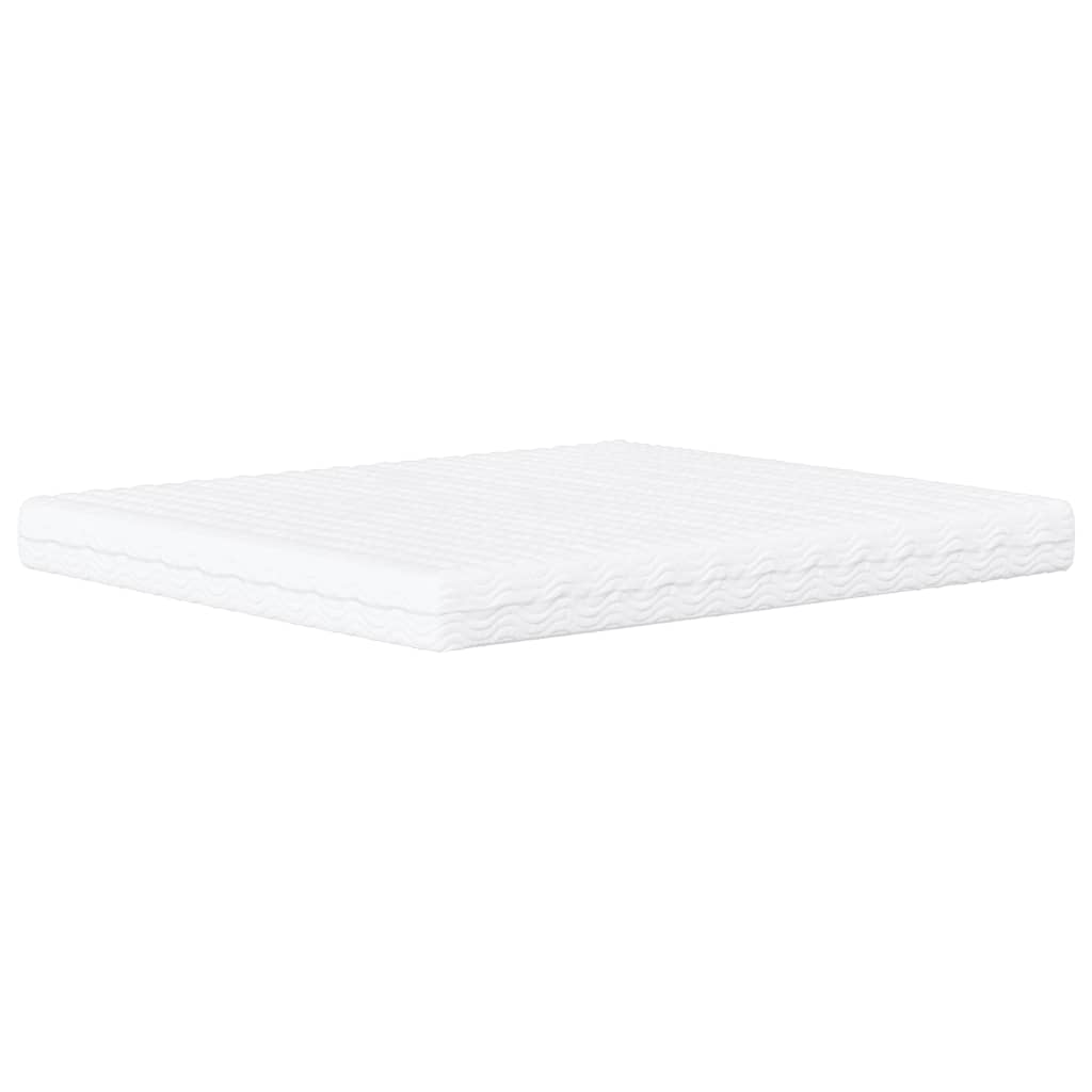 Letto con Materasso Bianco e Nero 180x200cm Similpelle