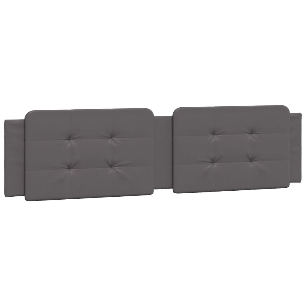 Letto con Materasso Grigio 200x200 cm in Similpelle
