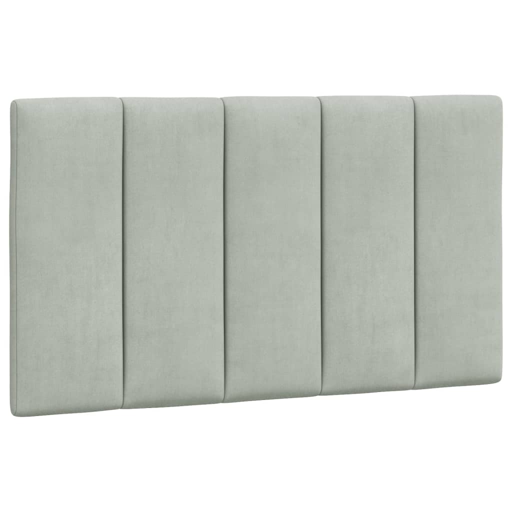 Giroletto con Luci LED Grigio Chiaro 80x200 cm in Velluto