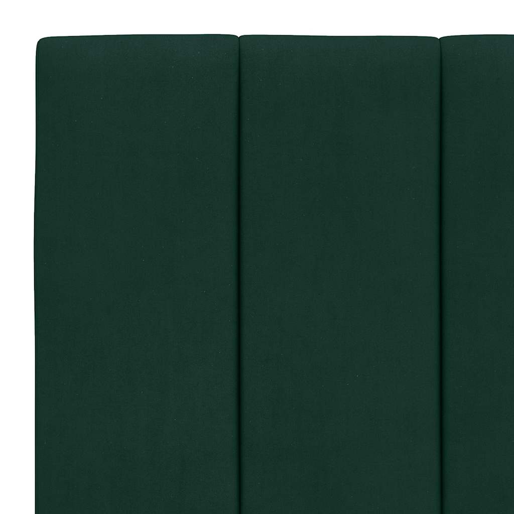 Giroletto con LED senza Materasso Hanko Verde Scuro 80x200 cm in Velluto | homemem39