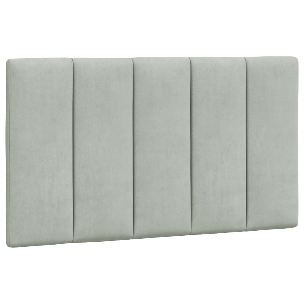 Giroletto con Luci LED Grigio Chiaro 90x200 cm in Velluto