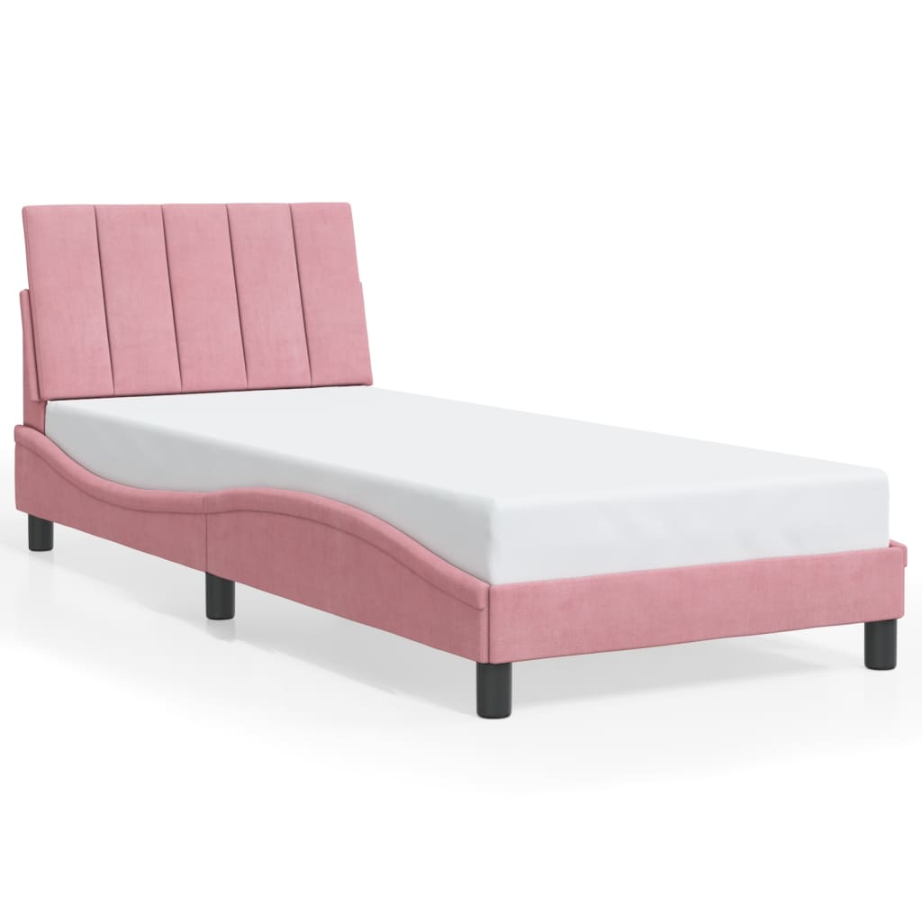 Giroletto con Luci LED Rosa 90x200 cm in Velluto
