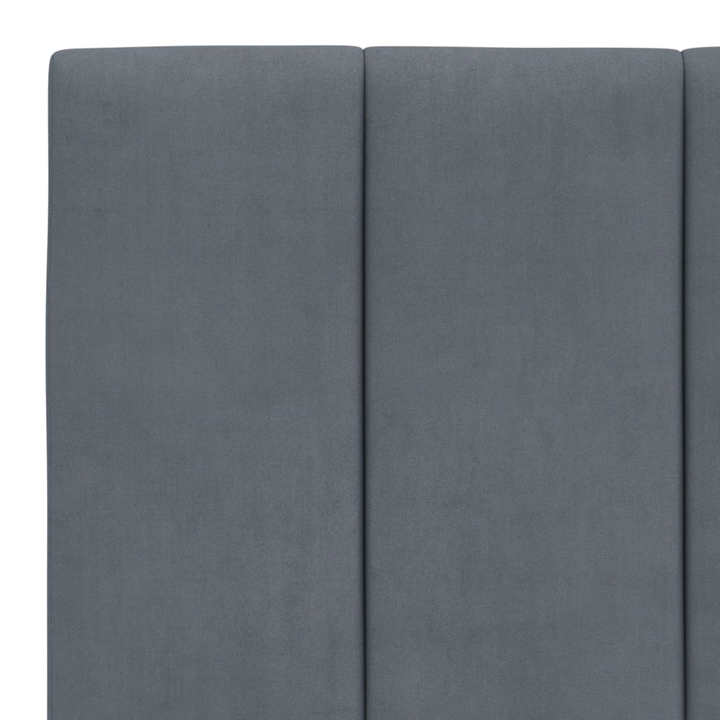 Giroletto con Luci LED Grigio Scuro 100x200 cm in Velluto