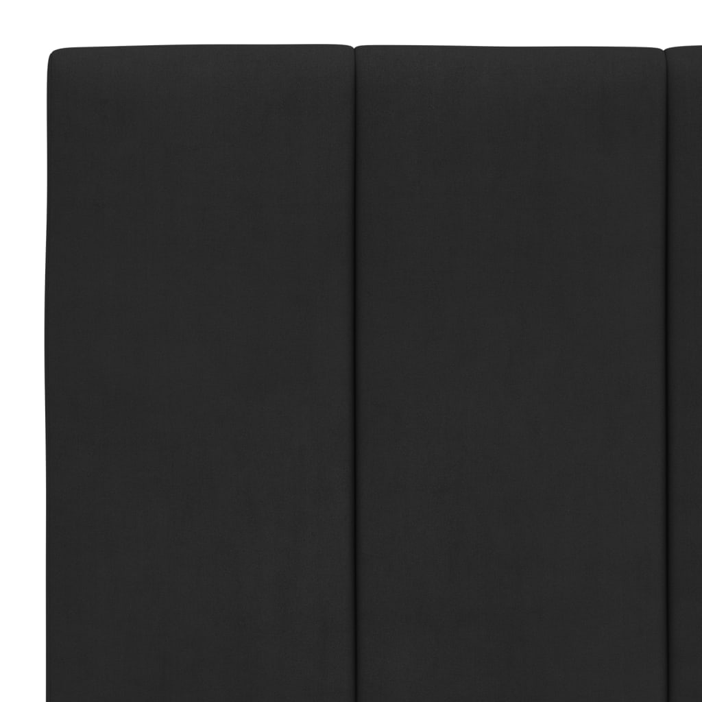 Giroletto con LED senza Materasso Hanko Nero 100x200 cm in Velluto | homemem39