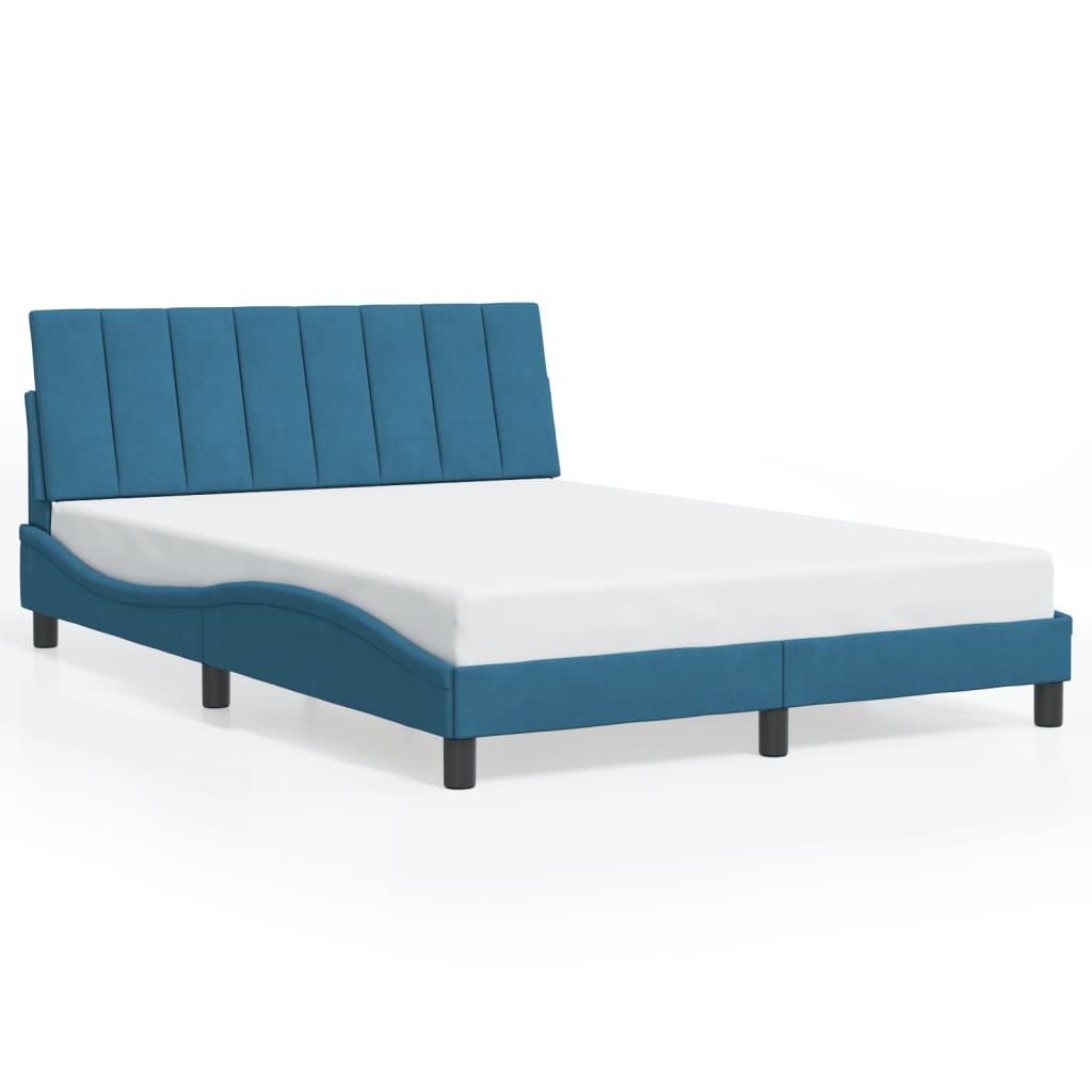 Giroletto con Luci LED Blu 120x200 cm in Velluto