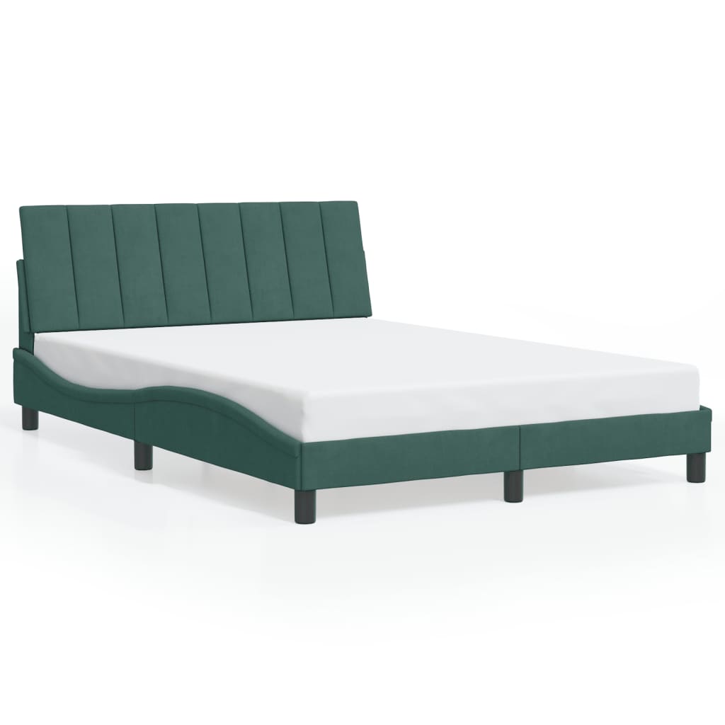 Giroletto con Luci LED Verde Scuro 140x190 cm in Velluto - homemem39
