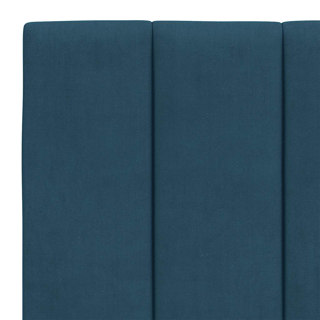 Giroletto con LED senza Materasso Hanko Blu 140x190 cm in Velluto | homemem39