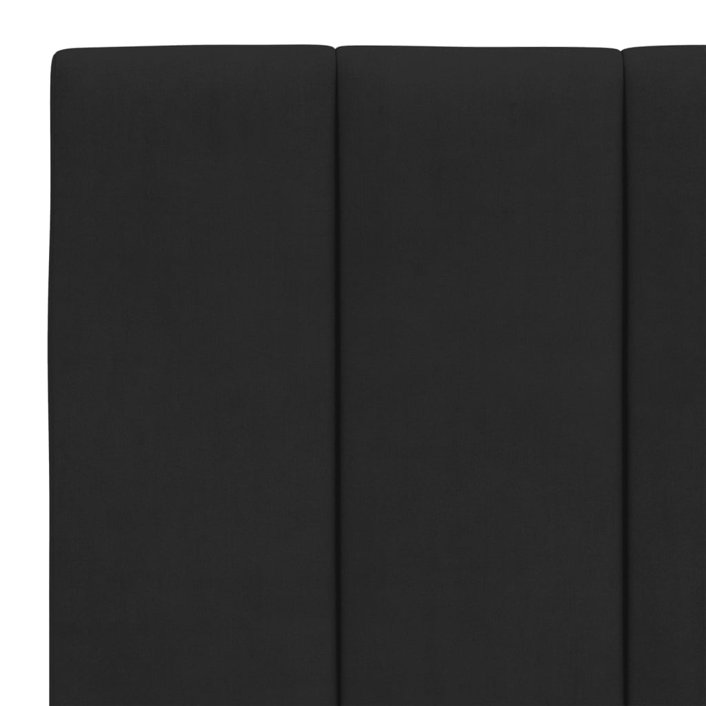 Giroletto con LED senza Materasso Hanko Nero 140x200 cm in Velluto | homemem39