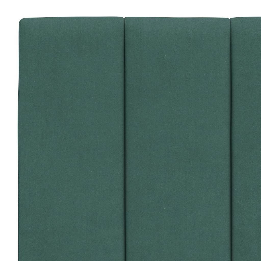Giroletto con LED senza Materasso Hanko Verde Scuro 140x200 cm in Velluto | homemem39