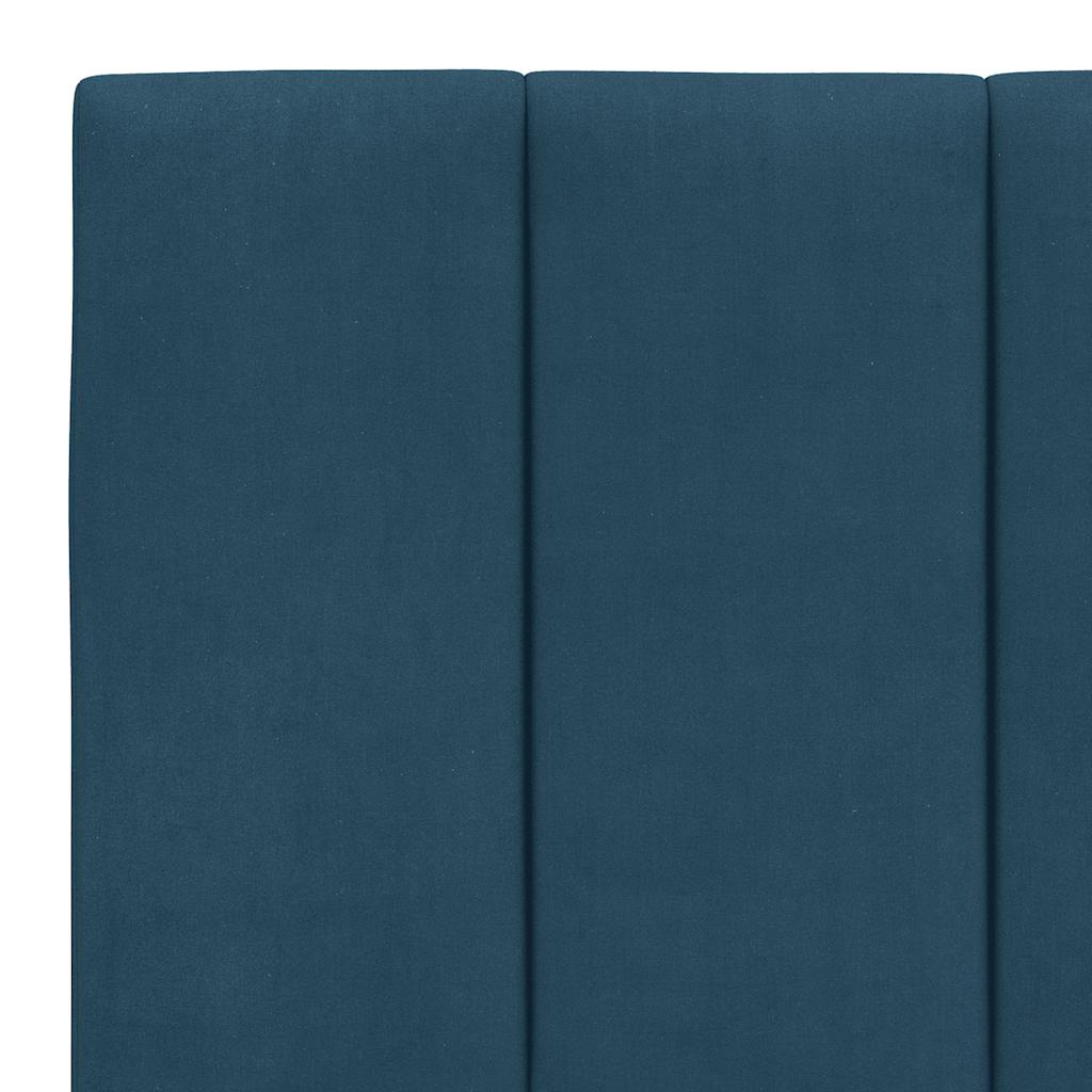 Giroletto con LED senza Materasso Hanko Blu 160x200 cm in Velluto | homemem39