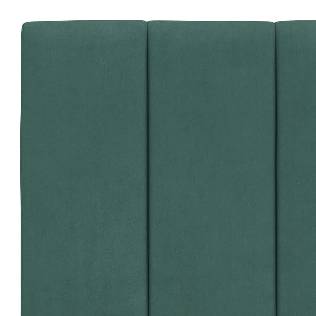 Giroletto con LED senza Materasso Hanko Verde Scuro 180x200 cm in Velluto | homemem39