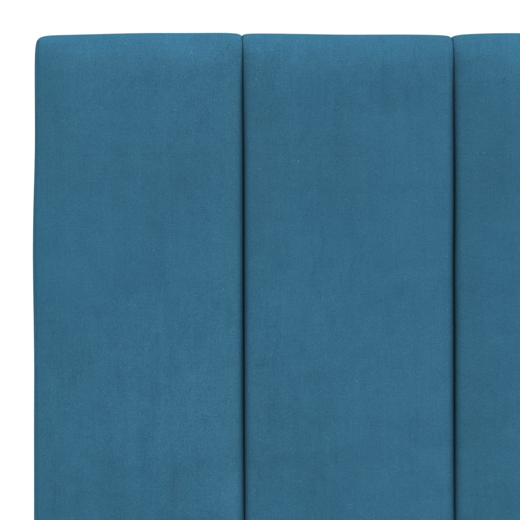 Giroletto con LED senza Materasso Hanko Blu 180x200 cm in Velluto | homemem39