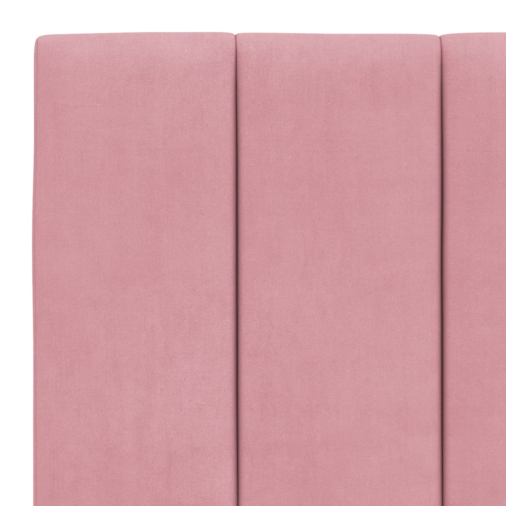 Giroletto con LED senza Materasso Hanko Rosa 180x200 cm in Velluto | homemem39