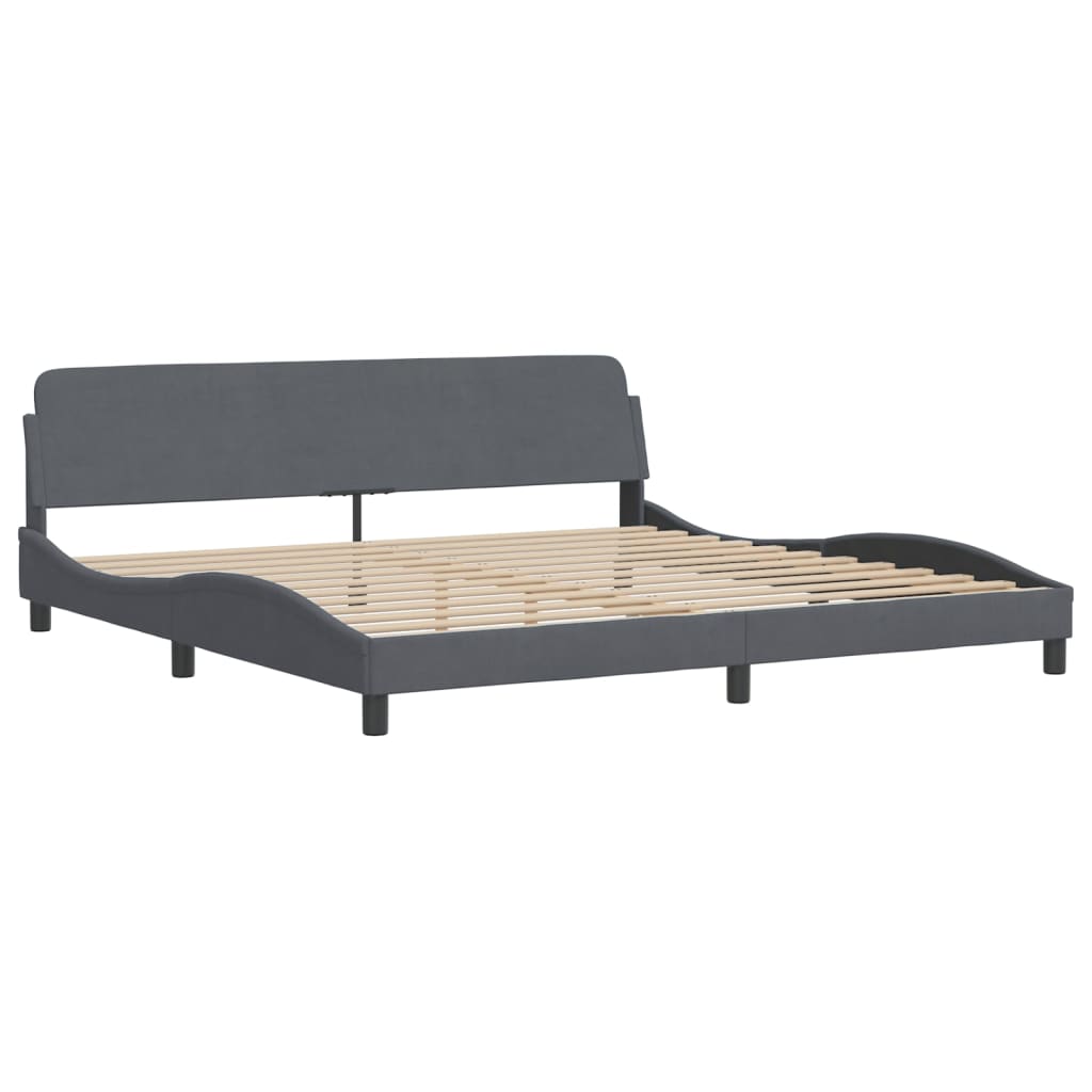 Giroletto con Luci LED Grigio Scuro 200x200 cm in Velluto