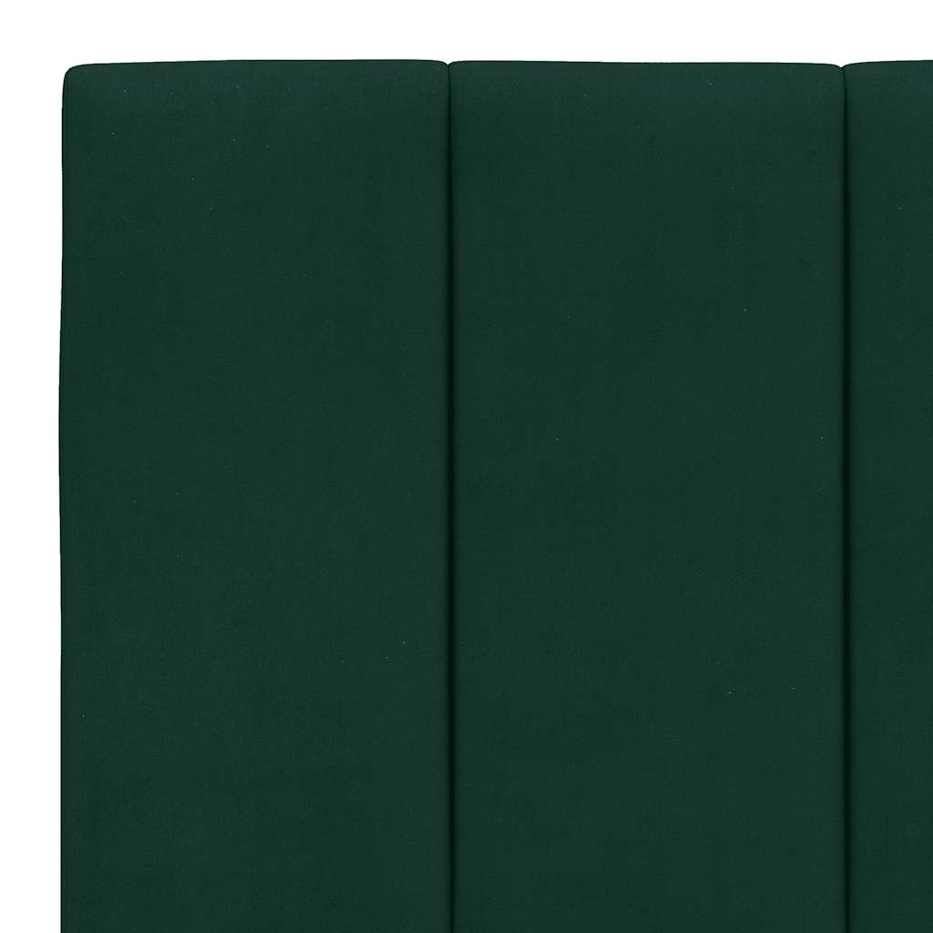 Giroletto con LED senza Materasso Hanko Verde Scuro 200x200 cm in Velluto | homemem39