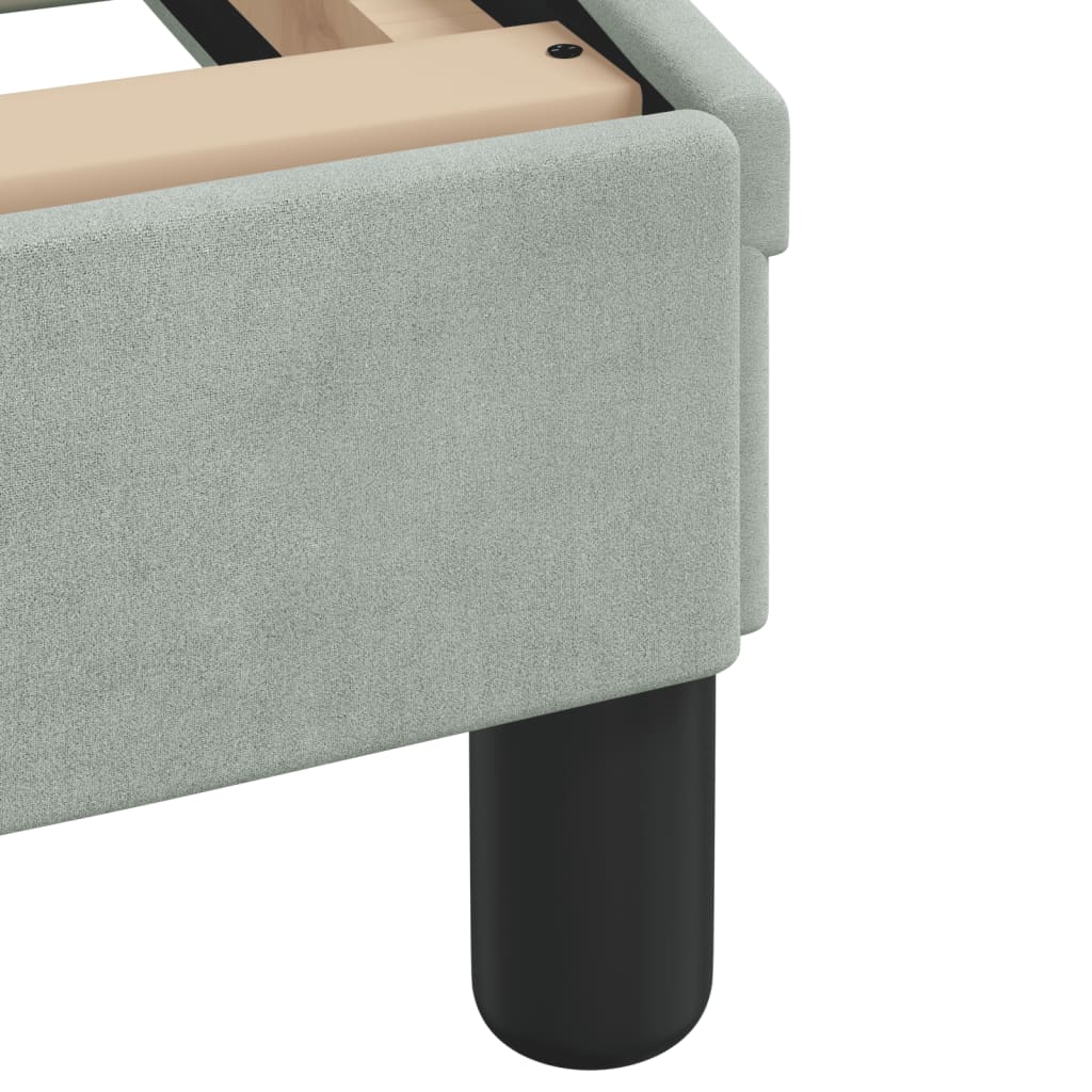 Giroletto con LED senza Materasso Grigio Chiaro 90x190 cm in Velluto | homemem39
