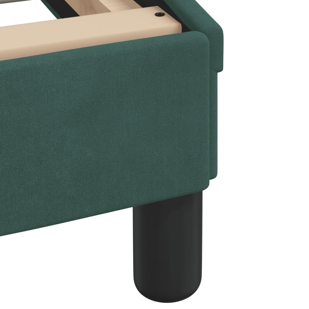 Giroletto con LED senza Materasso Verde Scuro 90x200 cm in Velluto | homemem39