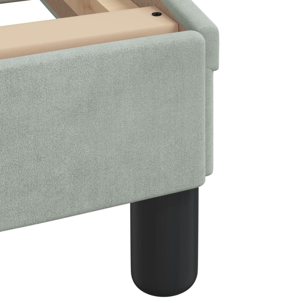 Giroletto con LED senza Materasso Grigio Chiaro 160x200 cm in Velluto | homemem39