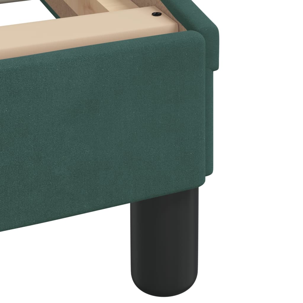 Giroletto con LED senza Materasso Verde Scuro 160x200 cm in Velluto | homemem39