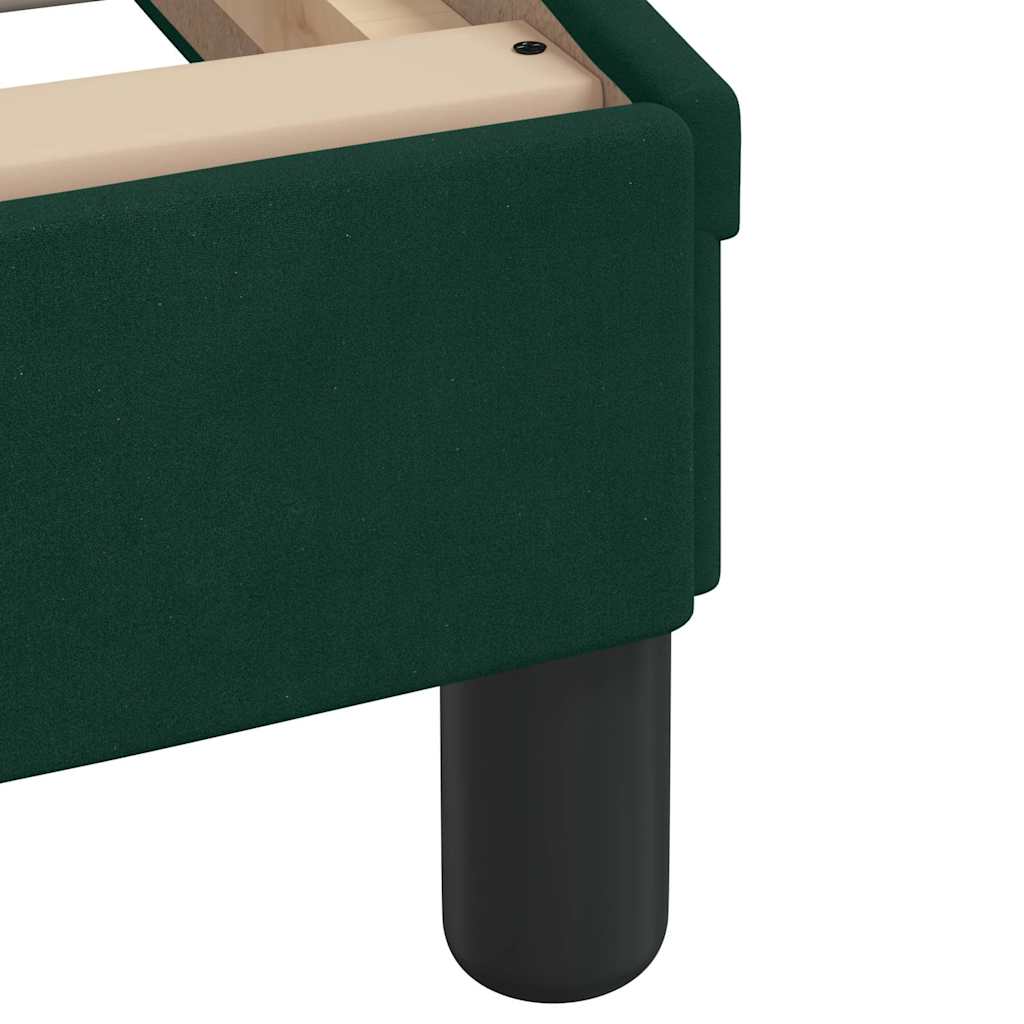 Giroletto con LED senza Materasso Verde Scuro 180x200 cm in Velluto | homemem39