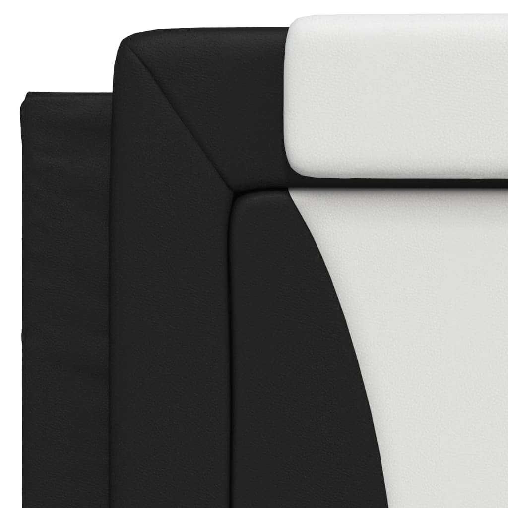 Giroletto Viana con LED senza Materasso Nero e Bianco 100x200 cm | homemem39
