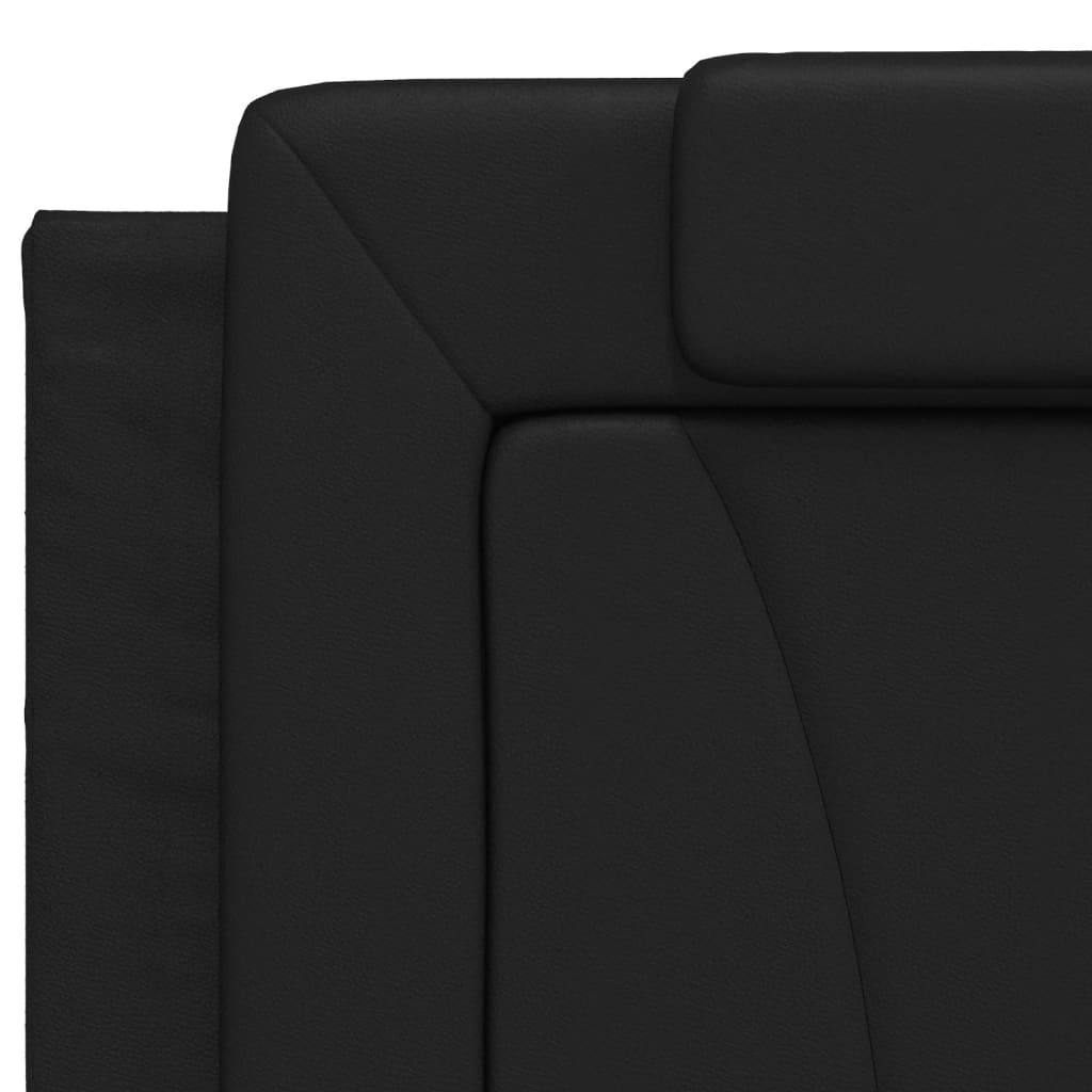 Giroletto Viana con LED senza Materasso Nero 200x200 cm
