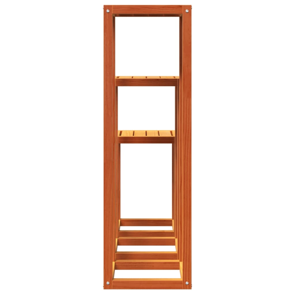 Supporti per Piante 3 pz Marrone Cera in Legno Massello di Pino - homemem39