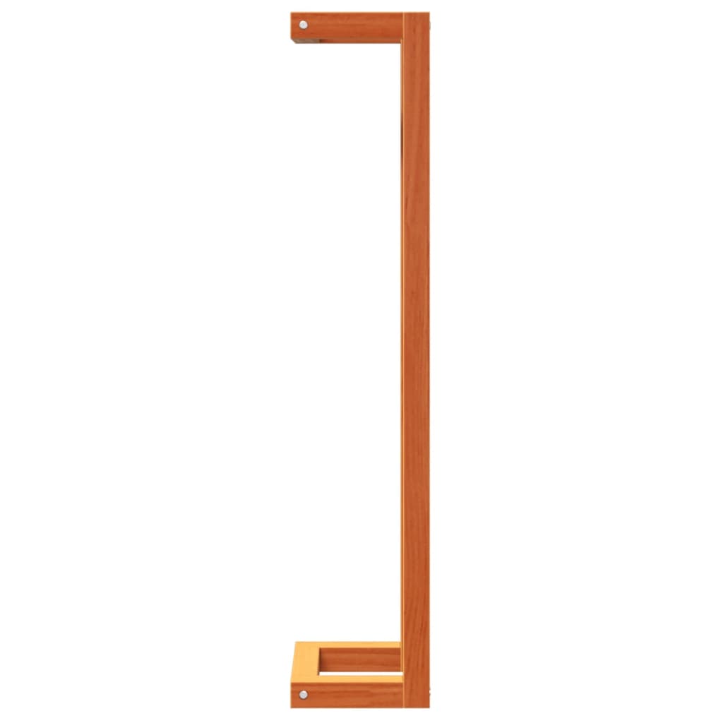 Portasciugamani Marrone Cera 23x18x90 cm Legno Massello di Pino - homemem39
