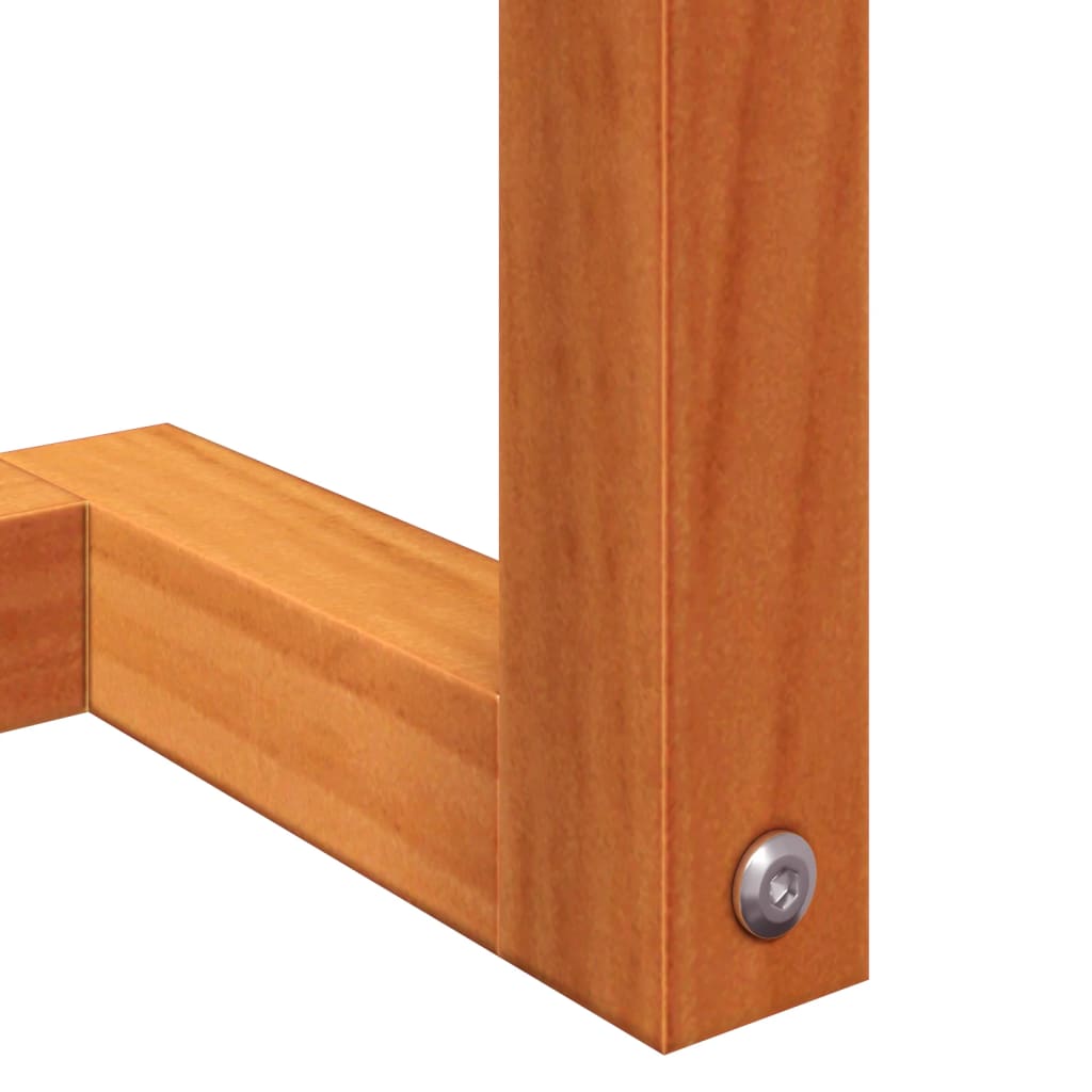 Portasciugamani Marrone Cera 23x18x110cm Legno Massello di Pino - homemem39