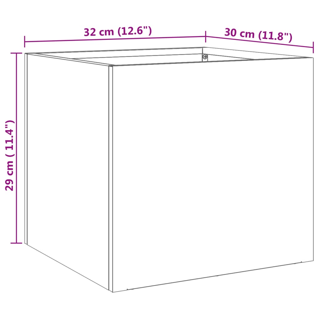 Fioriera Argento 32x30x29 cm in Acciaio Inox | homemem39