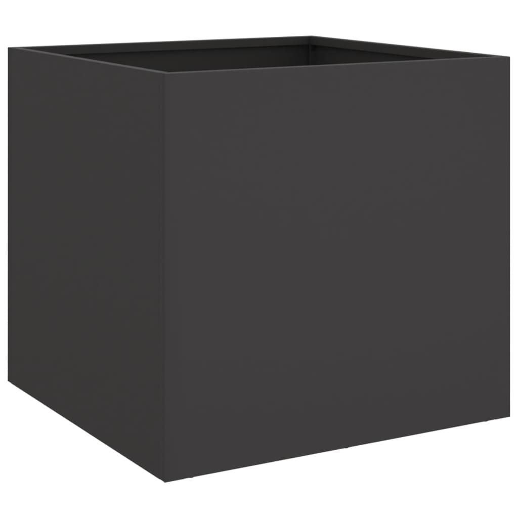 Fioriera Nera 42x40x39 cm in Acciaio - homemem39