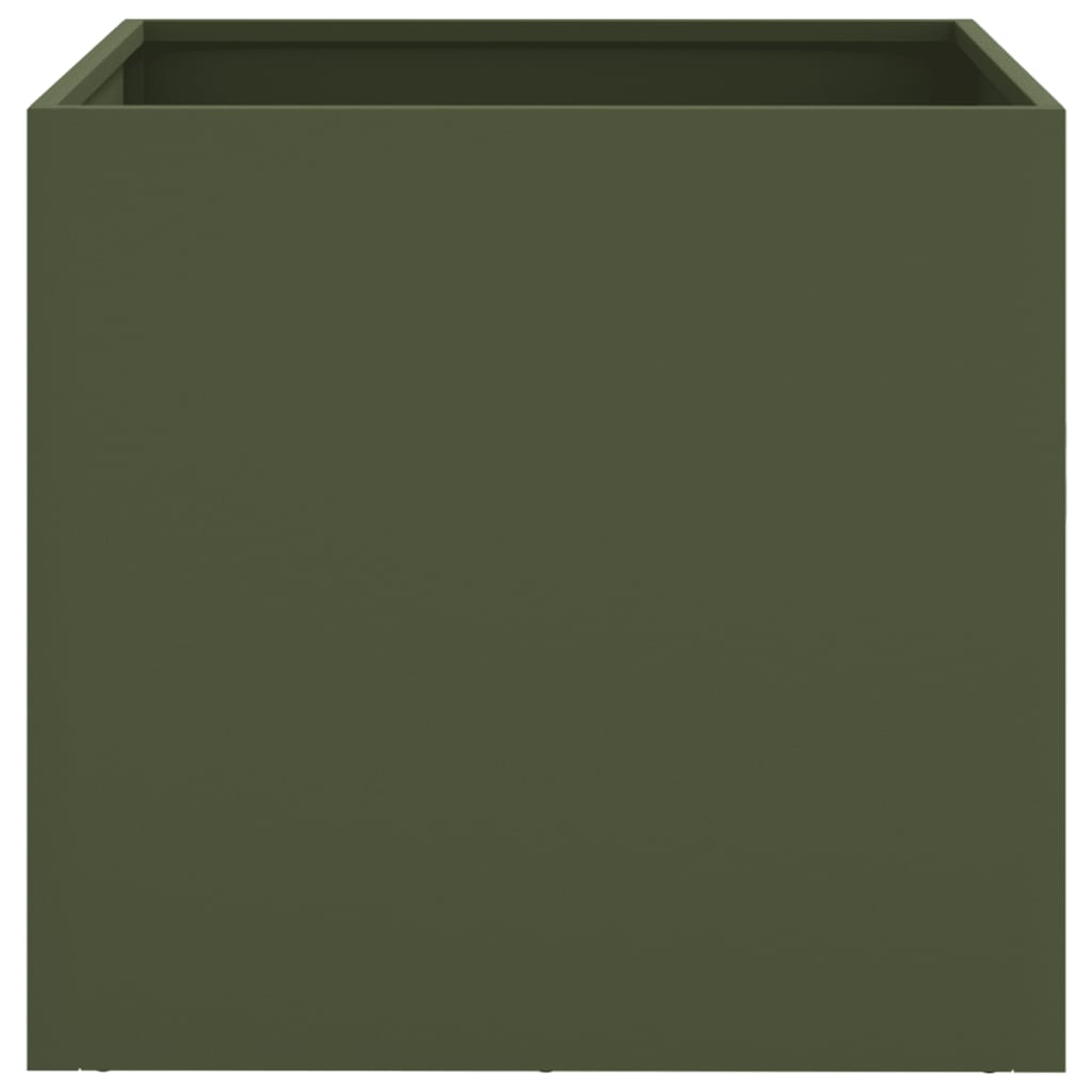 Fioriere 2 pz Verde Oliva 42x40x39 cm in Acciaio
