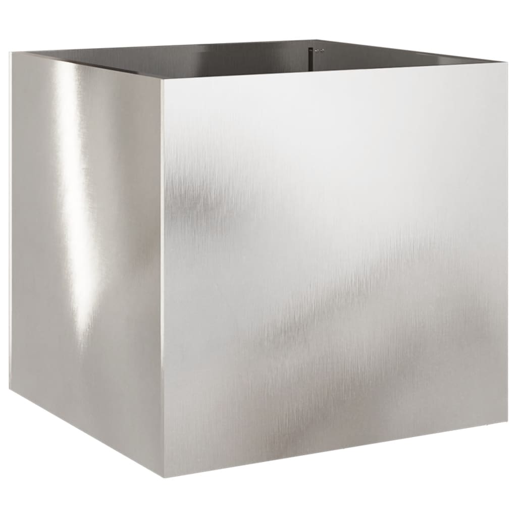 Fioriera Argento 49x47x46 cm in Acciaio Inox - homemem39